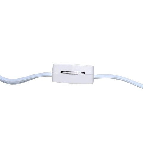 Power switch for Two Tone Porcelain Bedside Table Lamp With White Fabric Shade In Silver And Off White Bulb Not Included