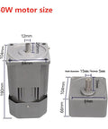 Heavy Duty Variable Speed Gear Motor For Garage Builds 110 Volt 120 Watt dimensions shown with measurement details.
