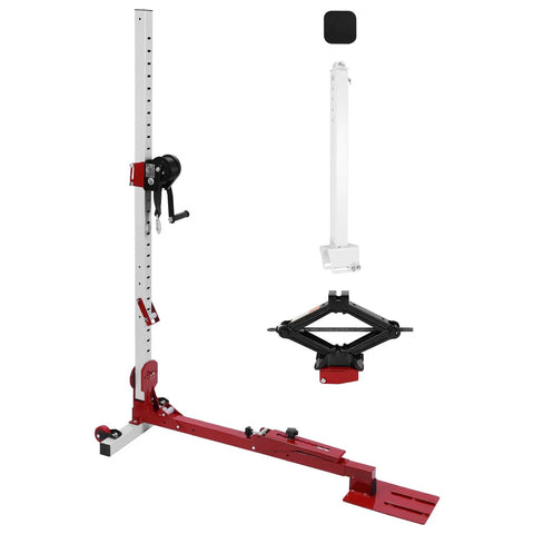 1322 Pound Heavy Duty Dent Puller For Auto Body Frames With Nylon Casters, Suction Car Frame Puller showing adjustable parts.