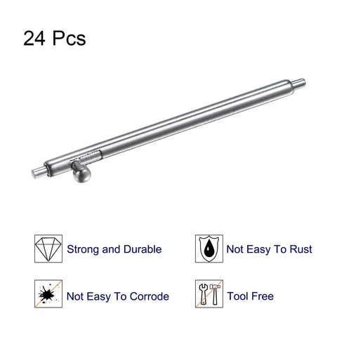 24 Pieces 22Mm Quick Release Spring Bars Kit For Watch Bands 1.5Mm Pin Diameter Stainless Steel Replacement Pins Band Link Pins And Lugs