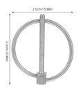 Stainless Steel Lynch Pin Set 8 Pcs With Round Wire Loop Lock Pins For Trailers Boats Kayaks And Canoes Burr Free Finish Safe Installation And Vibration Resistant In Outdoor Use Applications, 1/8 in x 1 in