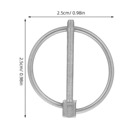 Stainless Steel Lynch Pin Set 8 Pcs With Round Wire Loop Lock Pins For Trailers Boats Kayaks And Canoes Burr Free Finish Safe Installation And Vibration Resistant In Outdoor Use Applications, 1/8 in x 1 in