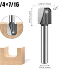 Killer Sharp Carbide Bowl And Tray Router Bit Set One Quarter Inch Shank For Woodworking Crafts Jewelry Boxes And Fly And Tackle Boxes No Sweat Cutting Premium Core Craft Gear with dimensions shown