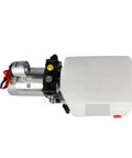 24V Hydraulic Power Unit Power Pack with Pumping Station Equipment for All Electric Stacker Truck motor and reservoir side view