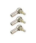 Badass Zinc Plated Steel 1/2 Inch Left Hand Female Heim Joint Rod Ends With Stud 3 Pack showing heavy duty spherical bearings.