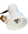 50W Portable Micro Hydroelectric Turbine Generator For Tap Water And Streams, side view showing inlet and four point interface