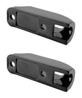 8 Pcs Black Nylon Rope Cleats Self Locking Boat Cleats For Tensioning Ropes 4mm Cord 3mm Bolt Fit, side view.
