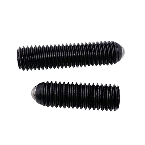 Top Drawer M3x4mm Ball Plunger Grub Screws Heavy Duty Alloy Steel Hex Socket Springs For Precision Locking And Indexing Durable 20 Piece Assortment Built Dang Tough For Any Workshop Rig Or Gearbox Setup, displaying two screws.