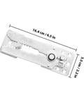 Detailed view of Two Pack Sectional Sofa Connectors Clips Set Steel And Zinc Alloy Couch Snap Fittings dimensions 16.4cm x 5.5cm.