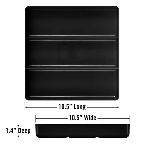 Stackable Three Compartment Tray For Home Office And Workshop Black Grab And Go Tool Organizer For Nuts Bolts Pliers And Small Parts Impact Resistant Fits Shallow Drawers Ideal For Mechanics Electricians Plumbers Crafting And Hobbies