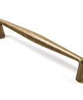 Single Vintage Brass Zinc Alloy Cabinet Handle, 5.03 Inch Center to Center, Antique Retro Pull for Kitchen Cabinets.