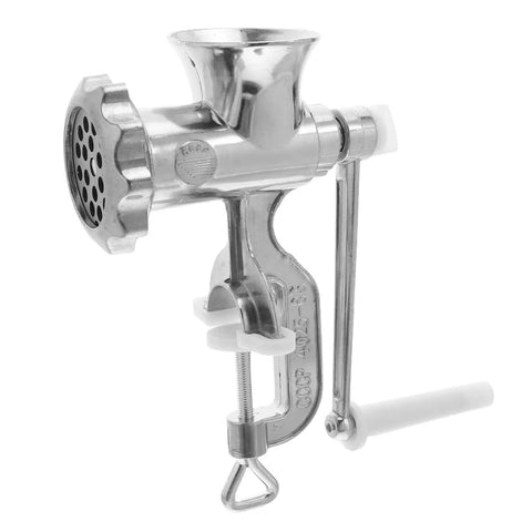 Manual Corn And Grain Mill With High Hopper Cast Iron Hand Crank For Domestic Use A True Home Kitchen Workhorse Grinds Corn Rice Soybeans Pepper Chickpeas And Wheat side view