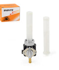 Vacuum Fuel Petcock With 22mm Straight Outlet For Sportster 883 XL883 XLH883 And Sportster 1200 XL1200 XLH1200 Models From 1995 To 2006 Replacement Valve For Motorcycle Fuel System alongside packaging and spare tube