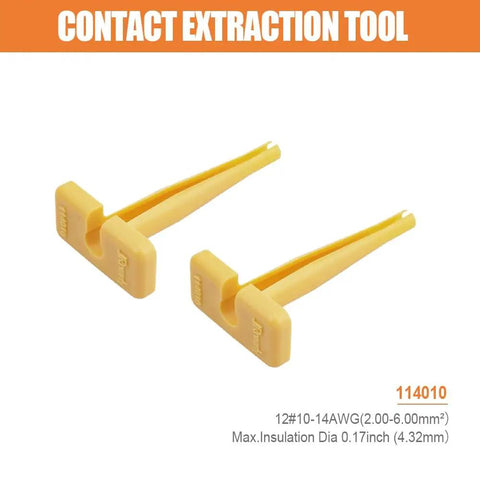 Yellow contact extraction tools for Deutsch DTP And DTHD Connector Kit with 2 Pin DTP 4 Pin DTP 1 Pin DTHD.