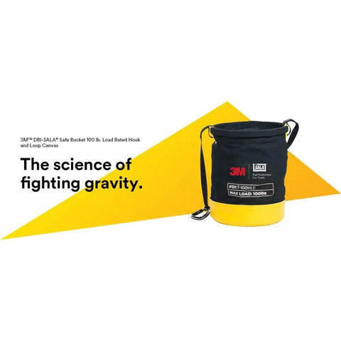Canvas Spill Control Safe Bucket With Six D Ring Points And A Durable Hook And Loop Closure For Quick Worksite Use