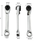 AugustknowU 1/4 Inch Double Ended Ratchet Wrench With 72 Tooth Gear For Ultra Tight Spots, Perfect Mini Hex Key Set Access And Heavy Duty Mechanics Tool Kit In Sleek Silver Finish, 95mm