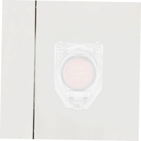 Clear Two Pack Emergency Stop Button Cover Guards For Machines on white panel, showing Easy Snap On Install, No Tool Required
