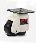 Heavy Duty Transport Casters With Adjustable Feet For Workbenches And Machinery, Universal Swivel Wheels For Industrial Equipment, Leveling caster with plate