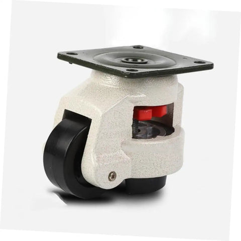 Heavy Duty Transport Casters With Adjustable Feet For Workbenches And Machinery, Universal Swivel Wheels For Industrial Equipment, Leveling caster with plate
