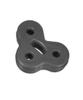 Premium 11mm Rubber Exhaust Hanger Bushing For XF XJ Models With Tail Pipe Mount Bracket Insulator Component That Fits 2008 To 2018 Vehicles And Keeps Your Ride Quiet And Smooth Without Any Annoying Rattles Or Wiggles When You Hit The Road. black EPDM rubber exhaust hanger bushing with three mounting holes