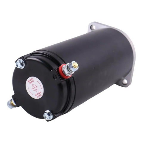 Hydraulic Pump Motor For Unidirectional Power Unit RV Leveling Systems With Heavy Duty Construction 7.5 Inch Height Aftermarket Replacement Compatible With Lippert, side view