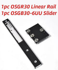 Adjustable Linear Guide Rail With Damping Wheel Slider For Precision Motion System 300-1400mm Plug-And-Play Ready No-Fuss Setup Easy Install Custom Length High Precision For Automated Machinery And Robotic Assemblies, black aluminum rail and slider