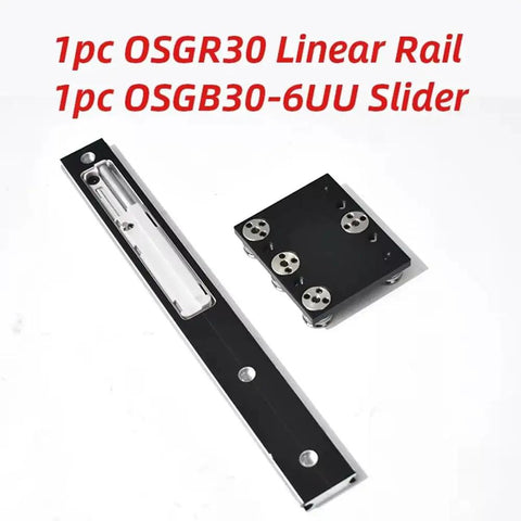 Adjustable Linear Guide Rail With Damping Wheel Slider For Precision Motion System 300-1400mm Plug-And-Play Ready No-Fuss Setup Easy Install Custom Length High Precision For Automated Machinery And Robotic Assemblies, black aluminum rail and slider