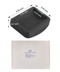 All Wheels Furniture Caster Cups 4 Pack Made From Solid Silicone Prevent Scratches On Hardwood Tile And Laminate Floors No Fuss Floor Safe For Most Casters On Beds Sofas Chairs And Carts Black with dimensions and packaging visible