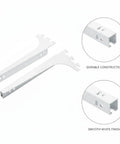 White Stainless Steel Shelf Brackets For Wall Mounting Floating Shelf Support Built Tough And Easy To Install