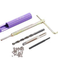 Cool QERLONG 50 Pack Of Stainless Steel Coiled Wire Helical Thread Inserts For Imperial 10-24unc Threads tool kit with inserts, drill, and tap.