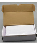 Straight Up Quality Bulk Blank White Waterproof PVC ID Cards in open box ready for inkjet printing.