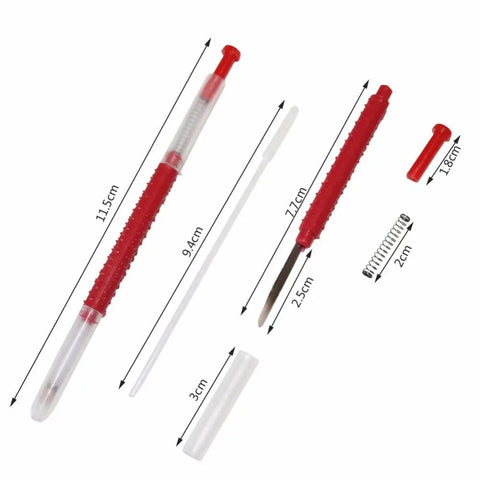 Queen Bee Grafting Tool Kit 10 Piece Beekeeping Grafting Needle Tools with spring loaded handle and non slip grip.