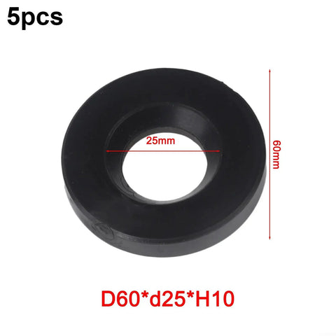5 Pack Rubber Shock Absorbing Pads For Fitness Equipment With Vibration Dampening Anti Slip Floor Protectors with 60mm outer diameter