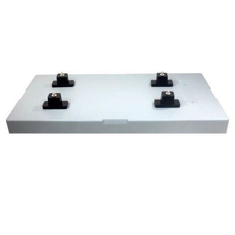 Anti Vibration Mini Split Pad For HVAC Condensers And Heat Pumps, 18 W x 38 L x 3 In Thick Paver Pad, Durable Polypropylene Shock Absorbing Base, Non Slip, Weatherproof Isolation Mat For Air Conditioner Gray