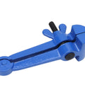 50mm Hand Vise For Machinists And DIYers, Cast Steel Clamp Tool With Locking Jaw And Non Slip Grips, Precise Clamping For Lightweight Workpieces, Great For Maintenance, Milling, And Small Scale Projects, blue cast steel hand vise with locking jaw