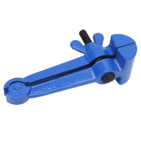 50mm Hand Vise For Machinists And DIYers, Cast Steel Clamp Tool With Locking Jaw And Non Slip Grips, Precise Clamping For Lightweight Workpieces, Great For Maintenance, Milling, And Small Scale Projects, blue cast steel hand vise with locking jaw