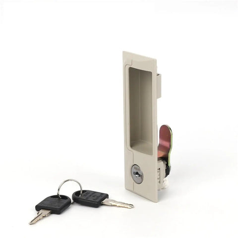 Cam Lock Handle Concealed Pull Assembly For Locker Doors And Cabinets Industrial Hidden Latch Plastic Lock Hardware with Keys