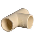 Ten Pack Three Quarter Inch CPVC Tee Pipe Fittings Slip To Slip Socket To Socket For DIY Home Plumbing Hot And Cold Water System Up To 100 PSI At 180 Degrees F Corrosion Resistant Durable.