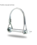 Bike Trailer Hitch Connector And Cycling Adapter, silver steel pin, 0.22-inch diameter, easy open and close mechanism.