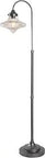 Rain Drop Glass Shade Industrial Floor Lamp In Warm Bronze Finish 59 Inch Tall With 17 Inch Width And 10 Inch Depth Dope Space Age Meets Vintage Mid Century Modern Lighting For Living Room Or Office
