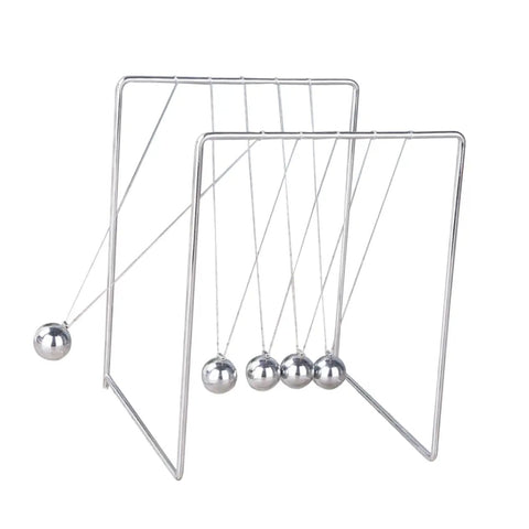 Newton Pendulum Desk Toy For Home Office Decor Square Iron Balance Gadget That Makes Physics Fun Hands On Learning Tool Cool