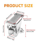 Rock Solid V Groove Wheel Pulley 2.28 Inch 304 Stainless Steel with detailed size measurements for sliding gate and lifting tasks.