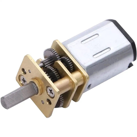 3V DC Metal Gear Motor 100 RPM Micro Gear Reduction Unit with low noise and high torque, showing shaft and gear mechanism