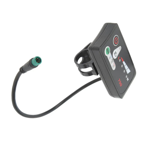 Electric Bike LED Power Display Panel For 22.2mm Handlebars Waterproof 5P Plug Dope Mod Meter For 36V E Bikes Scooters And More Clear Battery Readout Durable Easy Install, compact with connector