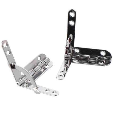 Beefy 2 Pack Silver Iron Box Hinge 90 Degree Folding Furniture Hardware Connect Mount For Jewelry Boxes Wine Boxes Wooden Craft Humidors And DIY Box Projects