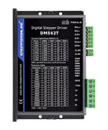 StepperOnline DM542T 1-axis digital stepper driver module with blue label and green terminal blocks (front view)