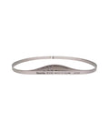 Compact Portable Band Saw Blade 32-7/8 Inch 18 TPI Stainless Bi-Metal With Wavy Tooth For Clean Cuts In Non-Ferrous Metals Mild Steel Cast Steel Cast Iron And Stainless Steel 5 Pack shown in a looped form on a white background.