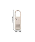 Top Shelf Universal Replacement Zipper Pull Heads 20 Piece Metal Kit with sleek silver zipper pull, 3.5cm x 1cm for bags.