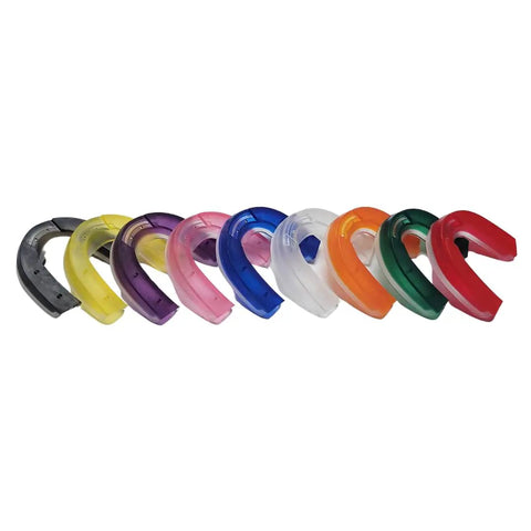Assorted colors of NeuroGuard+ lower-fit mouthguards for Mouthguard For Peak Performance And Jaw Protection, Reduces G Forces, Boosts Strength And Stamina, Helps You Speak Clearly And Breathe Easy, Patented Lower Teeth Design For A Chill Fit And Quick Neuromuscular Response