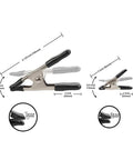 Amazon Basics 20-piece steel spring clamp set with PVC-coated tips; includes 3/4 in and 1 in clamps, front view